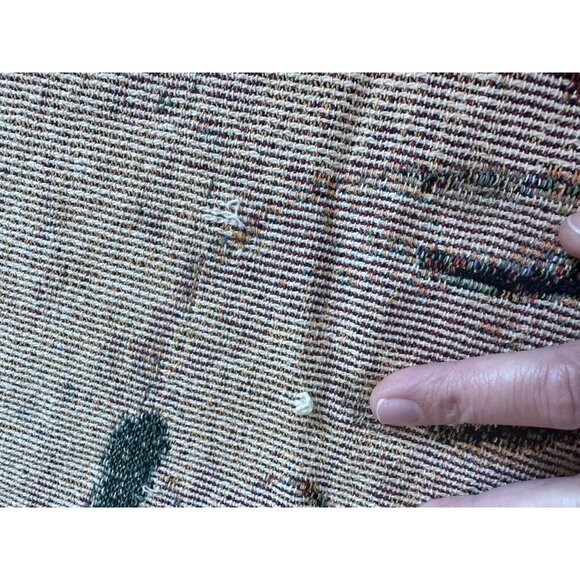 Leaping Deer Reindeer Christmas Vintage‎ Tapestry Afghan Throw 50x60 Cheri Blum - Picture 8 of 9